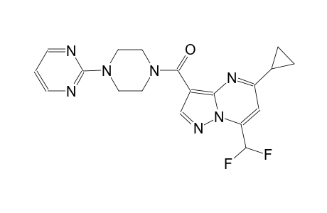 5-cyclopropyl-7-(difluoromethyl)-3-{[4-(2-pyrimidinyl)-1-piperazinyl]carbonyl}pyrazolo[1,5-a]pyrimidine