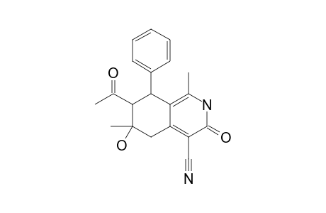 7-ACETYL-1,6-DIMETHYL-6-HYDROXY-8-PHENYL-4-CYANO-5,6,7,8-TETRAHYDRO-3-(2-H)-ISOQUINOLINE