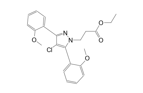 ethyl 3-[4-chloro-3,5-bis(2-methoxyphenyl)-1H-pyrazol-1-yl]propanoate