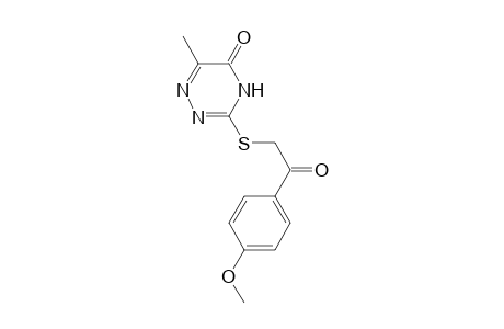 3-([2-(4-Methoxyphenyl)-2-oxoethyl]sulfanyl)-6-methyl-1,2,4-triazin-5(4H)-one
