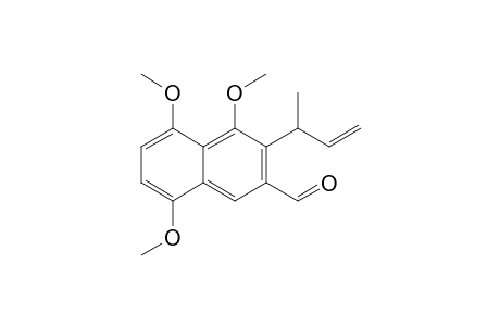 4,5,8-Trimethoxy-3-(1-methylprop-2-enyl)naphthalene-2-carbaldehyde