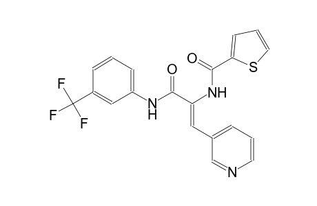 N-((Z)-2-(3-pyridinyl)-1-{[3-(trifluoromethyl)anilino]carbonyl}ethenyl)-2-thiophenecarboxamide
