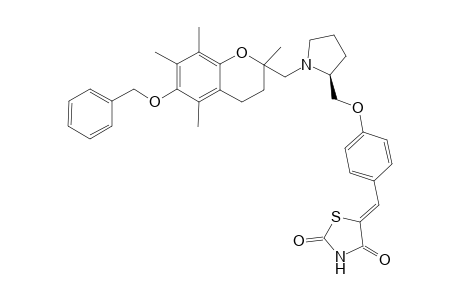 5-[4-[N-[(2R/S)-6-Benzyloxy-2,5,7,8-tetramethylchroman-2-ylmethyl]-(2S)-pyrrolidine-2-methoxy]phenylmethylene]thiazolidine-2,4-dione