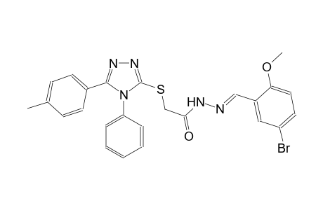 acetic acid, [[5-(4-methylphenyl)-4-phenyl-4H-1,2,4-triazol-3-yl]thio]-, 2-[(E)-(5-bromo-2-methoxyphenyl)methylidene]hydrazide