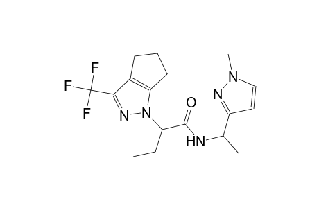 N-[1-(1-methyl-1H-pyrazol-3-yl)ethyl]-2-(3-(trifluoromethyl)-5,6-dihydrocyclopenta[c]pyrazol-1(4H)-yl)butanamide