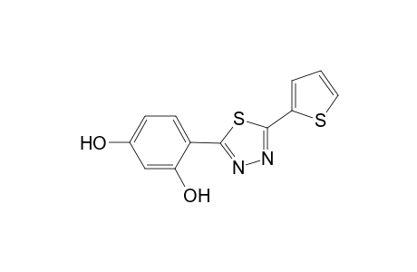 4-(5-(Thiophen-2-yl)-1,3,4-thiadiazol-2-yl)benzene-1,3-diol