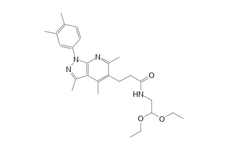 1H-pyrazolo[3,4-b]pyridine-5-propanamide, N-(2,2-diethoxyethyl)-1-(3,4-dimethylphenyl)-3,4,6-trimethyl-