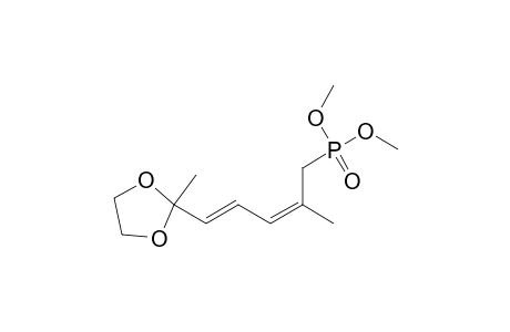 2-[(1E,3Z)-5-dimethoxyphosphoryl-4-methyl-penta-1,3-dienyl]-2-methyl-1,3-dioxolane