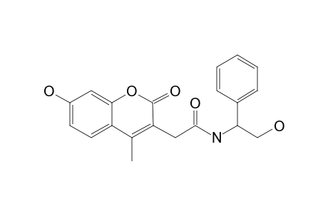 2-(7-Hydroxy-4-methyl-2-oxo-2H-chromen-3-yl)-N-(2-hydroxy-1-phenylethyl)acetamide