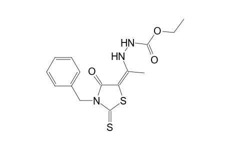 Ethyl 2-[(1E)-1-(3-benzyl-4-oxo-2-thioxo-1,3-thiazolidin-5-ylidene)ethyl]hydrazinecarboxylate
