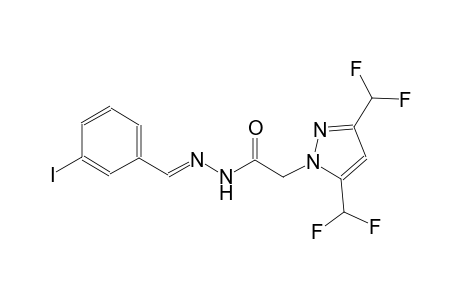 2-[3,5-bis(difluoromethyl)-1H-pyrazol-1-yl]-N'-[(E)-(3-iodophenyl)methylidene]acetohydrazide