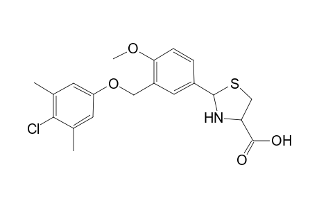 2-[3-[(4-chloranyl-3,5-dimethyl-phenoxy)methyl]-4-methoxy-phenyl]-1,3-thiazolidin-3-ium-4-carboxylate