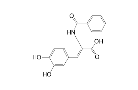 2-Benzoylamido-3-(3,4-dihydroxyphenyl)propenoic acid