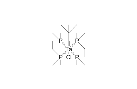 Bis(1,2-bis[dimethylphosphino-/.my./-hydrido-ethane])-neopentylidene tantalum chloride