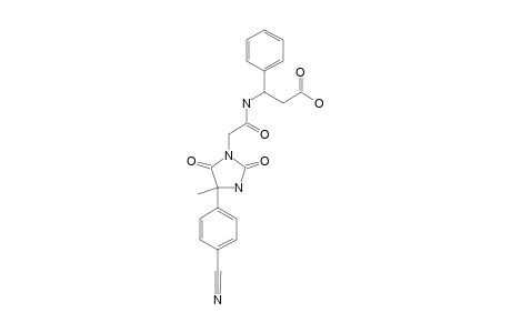 3-[[2-[4-(4-cyanophenyl)-2,5-diketo-4-methyl-imidazolidin-1-yl]acetyl]amino]-3-phenyl-propionic acid