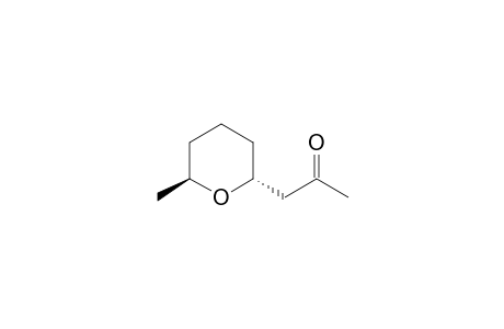 1-[(2R,6S)-6-methyl-2-oxanyl]-2-propanone