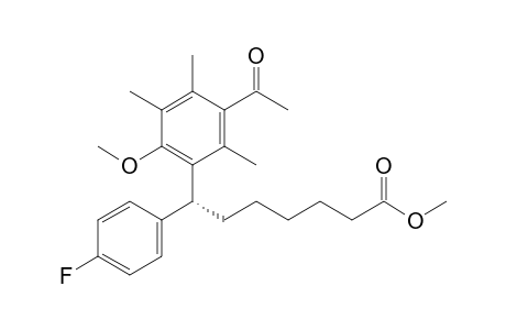(7R)-7-(5-acetyl-2-methoxy-3,4,6-trimethyl-phenyl)-7-(4-fluorophenyl)enanthic acid methyl ester