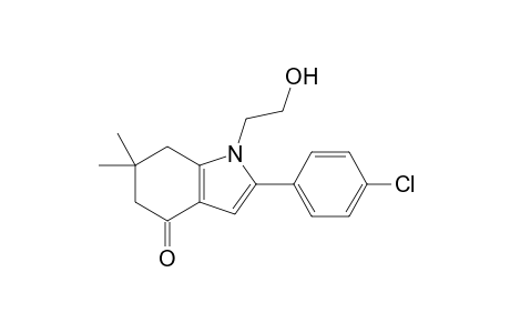 2-(4-chlorophenyl)-1-(2-hydroxyethyl)-6,6-dimethyl-5,7-dihydroindol-4-one