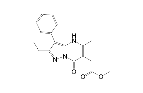 pyrazolo[1,5-a]pyrimidine-6-acetic acid, 2-ethyl-4,7-dihydro-5-methyl-7-oxo-3-phenyl-, methyl ester