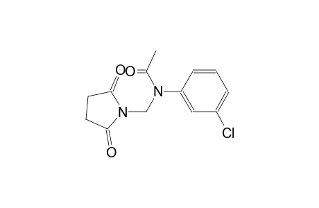 N-(3-chlorophenyl)-N-[(2,5-dioxo-1-pyrrolidinyl)methyl]acetamide
