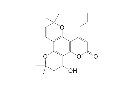 (+-)-10,11-Dihydro-12-hydroxy-6,6,10,10-tetramethyl-4-propyl-2H,6H,12H-benzo[1,2-b:3,4:b':5,6-b"]tripyran-2-one