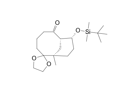 (1R*,7R*,10R*)-10-(1,1,2,2-Tetramethyl-1-silapropoxy)-7-methylbicyclo[5.3.1]undecane]-2,6-dione 6-ethylene acetal
