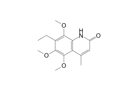 5,6,8-Trimethoxy-4-methyl-7-ethyl-2(1H)-quinolinone