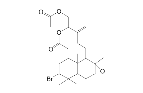 1,2-Pentanediol, 5-(6-bromodecahydro-2-hydroxy-2,5,5A,8A-tetramethyl-1-naphthalenyl)-3-methylene-, 1,2-diacetate