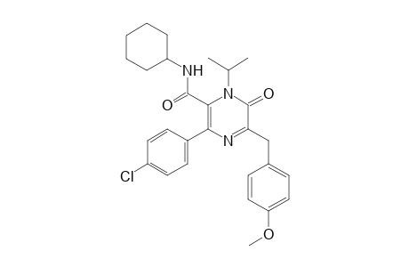 5-(4-Methoxybenzyl)-3-(4-chlorophenyl)-N-cyclohexyl-1,6-dihydro-1-isopropyl-6-oxopyrazine-2-carboxamide