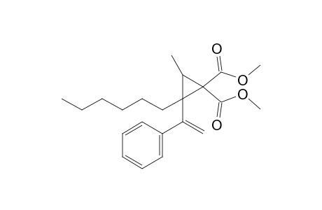 1,1-Bis(methoxycarbonyl)-2-hexyl-2-(1'-phenylethenyl)-3-methylcyclopropane