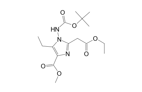 Methyl 1-[(tert-butoxycarbonyl)amino]-2-(2-ethoxy-2-oxoethyl)-5-ethyl-1H-imidazole-4-carboxylate
