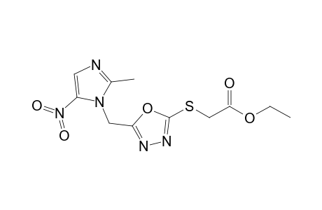 Ethyl 2-(5-[(2-Methyl-5-nitro-1H-imidazol-1-yl)methyl]-1,3,4-oxadiazol-2-ylthio)acetate