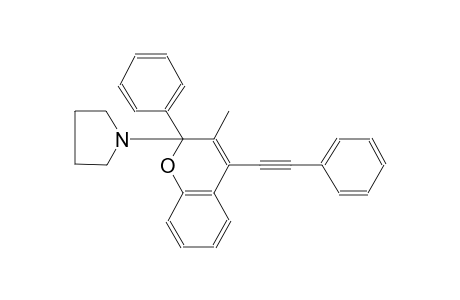 pyrrolidine, 1-[3-methyl-2-phenyl-4-(phenylethynyl)-2H-1-benzopyran-2-yl]-