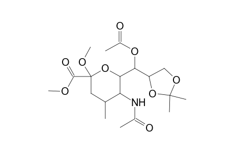 methyl [methyl 5-acetamido-7-O-acetyl-3,4,5-trideoxy-4-C-methyl-8,9-O-(methylethylidene)-.beta.-D-glycero-D-galacto-2-nonulopyranosid]onate