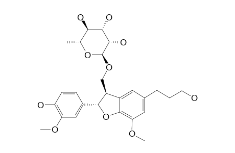 (2S,3R)-2,3-DIHYDRO-3-HYDROXYMETHYL-7-METHOXY-2-(4'-HYDROXY-3'-METHOXYPHENYL-5-BENZOFURANPROPANOL-3A-O-ALPHA-L-RHAMNOPYRANOSIDE