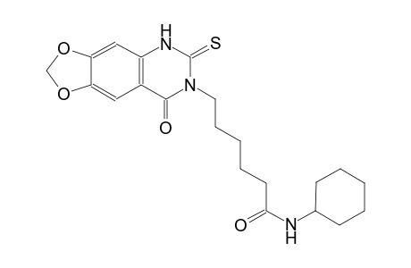 [1,3]dioxolo[4,5-g]quinazoline-7-hexanamide, N-cyclohexyl-5,6,7,8-tetrahydro-8-oxo-6-thioxo-
