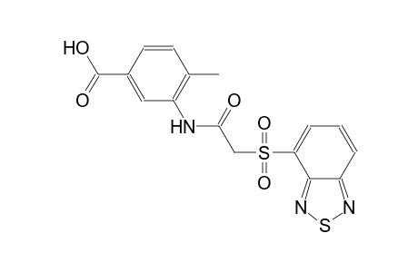 3-{[(2,1,3-benzothiadiazol-4-ylsulfonyl)acetyl]amino}-4-methylbenzoicacid