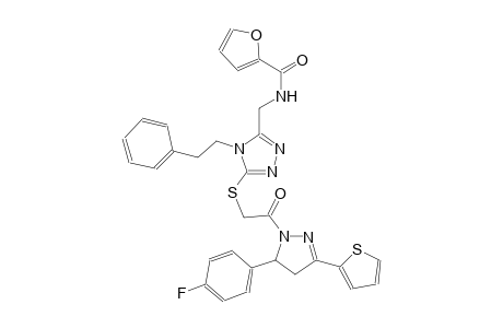 2-furancarboxamide, N-[[5-[[2-[5-(4-fluorophenyl)-4,5-dihydro-3-(2-thienyl)-1H-pyrazol-1-yl]-2-oxoethyl]thio]-4-(2-phenylethyl)-4H-1,2,4-triazol-3-yl]methyl]-