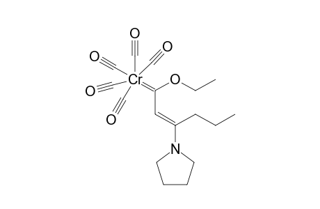 Pentacarbonyl[(2E)-1-ethoxy-3-pyrrolidinyl-2-hex-1-ylidene]cromium