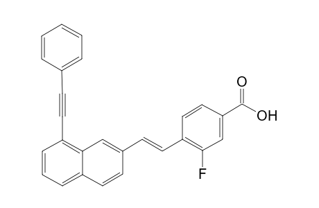 (E)-3-Fluoro-4-[(8-(phenylethynyl)naphthalen-2-yl)ethenyl]benzoic acid