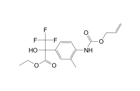 Propanoic acid, 2-(4-allyloxycarbonylamino-3-methylphenyl)-3,3,3-trifluoro-2-hydroxy-, ethyl ester