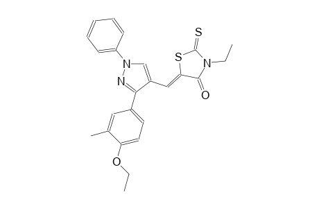 (5Z)-5-{[3-(4-ethoxy-3-methylphenyl)-1-phenyl-1H-pyrazol-4-yl]methylene}-3-ethyl-2-thioxo-1,3-thiazolidin-4-one
