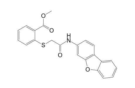 Benzoic acid, 2-(dibenzofuran-3-ylcarbamoylmethylsulfanyl)-, methyl ester