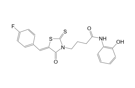 3-thiazolidinebutanamide, 5-[(4-fluorophenyl)methylene]-N-(2-hydroxyphenyl)-4-oxo-2-thioxo-, (5Z)-