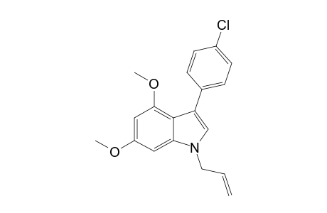3-(4-Chlorophenyl)-4,6-dimethoxy-1-(prop-2'-enyl)indole