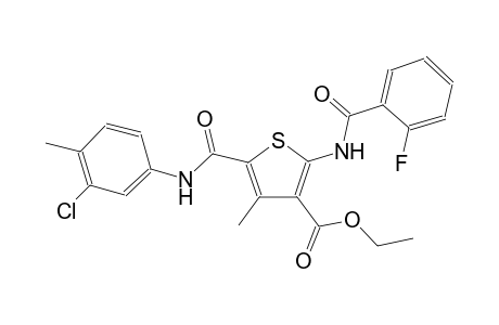 3-thiophenecarboxylic acid, 5-[[(3-chloro-4-methylphenyl)amino]carbonyl]-2-[(2-fluorobenzoyl)amino]-4-methyl-, ethyl ester