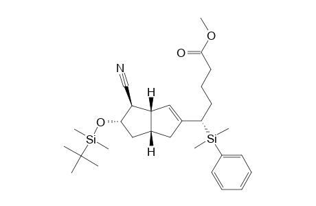 (E)-(1ïSR,1RS,5SR,7RS,8SR)-3-(1ï-DIMETHYLPHENYLSILYL-4ï-METHOXYCARBONYL)-BUTYL-7-TERT.-BUTYLDIMETHYLSILYLOXY-8-CYANOBICYCLO-[3.3.0]-OCT-2-ENE