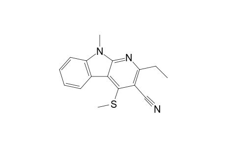 3-Cyano-2-ethyl-9-methyl-4-(methylthio)pyrido[2,3-b]indole