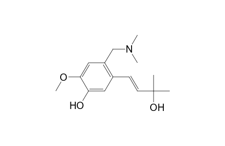 5-(3'-Hydroxy-3'-methylbutenyl)-2-methoxy-4-[(dimethylamino)methyl]phenol