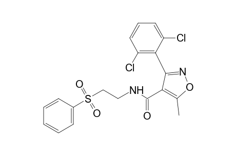 3-(2,6-dichlorophenyl)-5-methyl-N-[2-(phenylsulfonyl)ethyl]-4-isoxazolecarboxamide